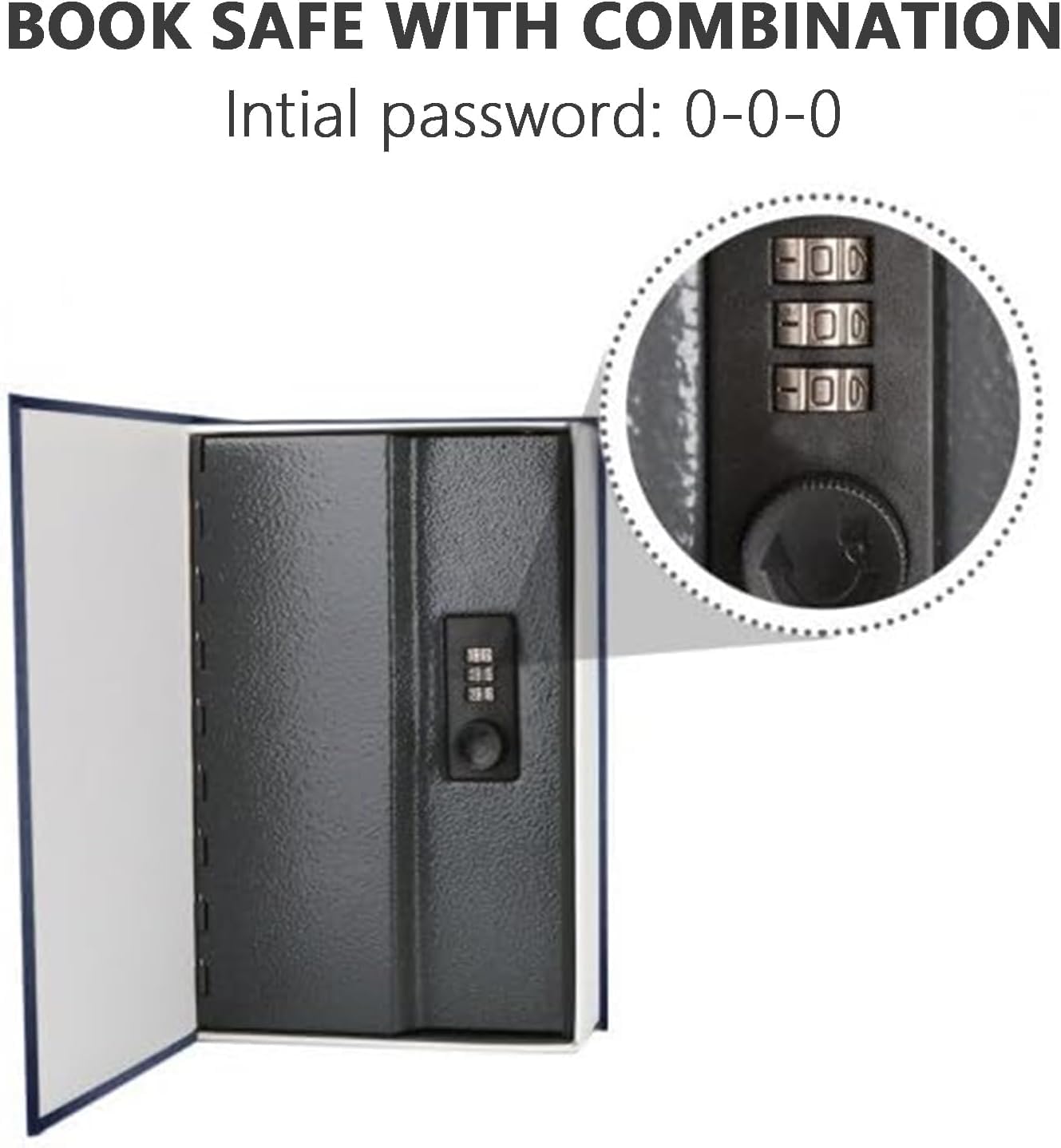 SEPOX® Twins Safe Book Lock Box, Safe Box with Premium Combination Lock - Dorm-safe & Versatile - Authentic Paper Cover - Sturdy Steel Interior - Storage for Cash & Valuables 2pcs Pack of Large Book