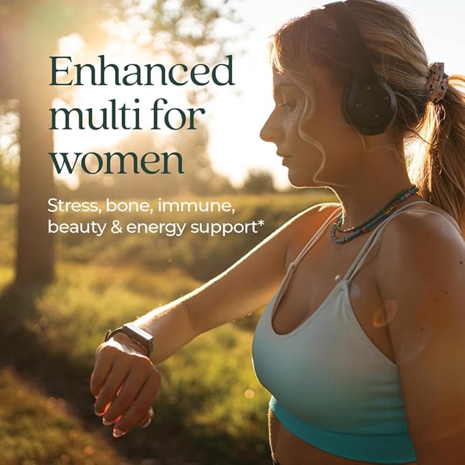 New Chapter Women's Multivitamin Advanced Formula for Stress, Bone, Immune, Beauty & Energy Support, Higher Levels of Whole-Food Fermented Essential Nutrients for Women + Iron + Vitamin D3, 72 Count