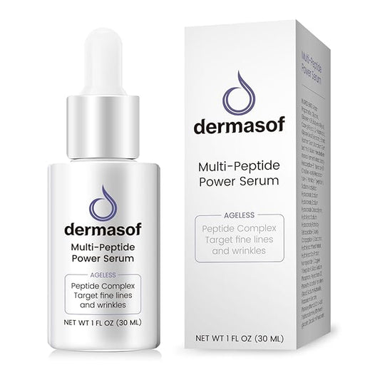 Dermasof Multi Peptide Power Serum for Face with Copper Peptides, Anti Aging, Firming and Lifting, Reduce Fine Lines and Wrinkles, Boost Collagen, Hydration, Barrier Repair, For All Skin Types 30mL