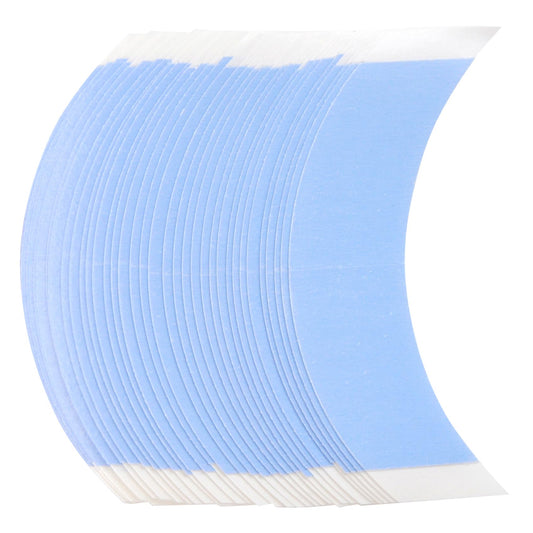 ColorYoung 36 Pieces Wig Tape - Clear Waterproof Double Sided Tape Strips for Toupee, Lace Front Wig (C Contour)