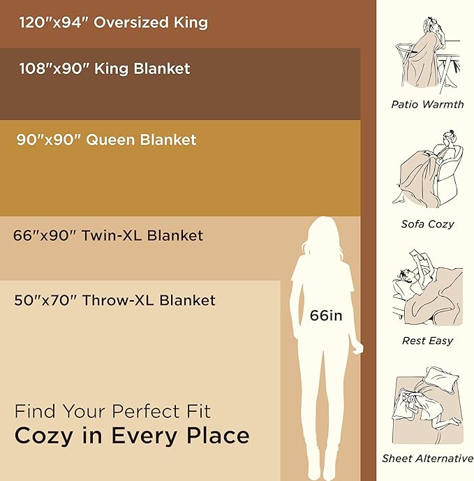 Bedsure 100% Cotton Blanket Queen Size for Bed - Breathable and Lightweight, Soft Cozy Textured Herringbone Woven Blanket for Summer Spring, Grey, 90x90 inches