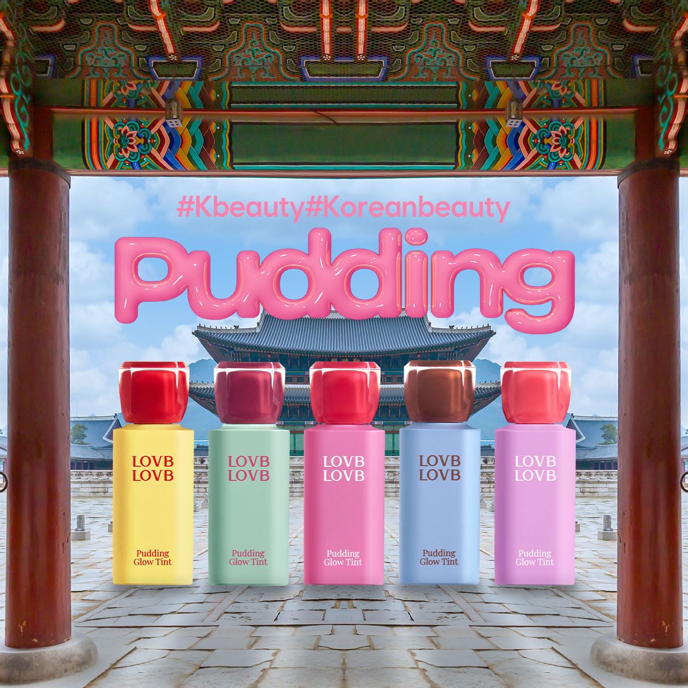 Pudding Glow Korean Lip Tint | Natural Lip Stain | Gloss to Stain | Long-Lasting & Non-Sticky | Lightweight Lip Tint 0.14 oz. (05 PINK LAMP)