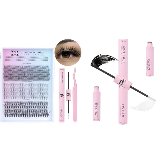 DF 400Pcs Lash Clusters Kit+Lash Bond and Seal