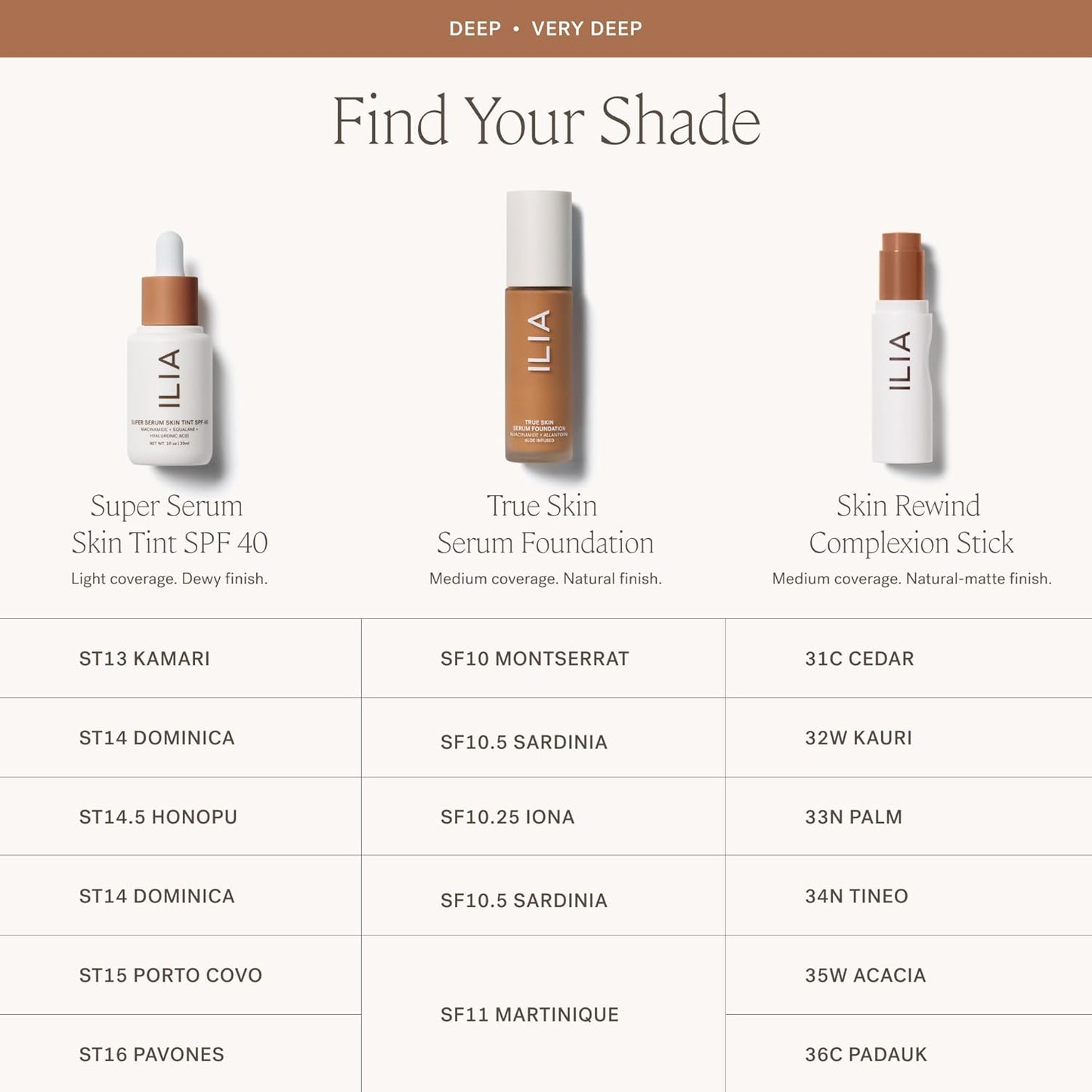 ILIA - Skin Rewind Complexion Stick - Foundation + Concealer + Skincare | Non-Toxic, Vegan, Cruelty-Free, Clean Makeup (32W - Kauri, 0.35 oz | 10 g)