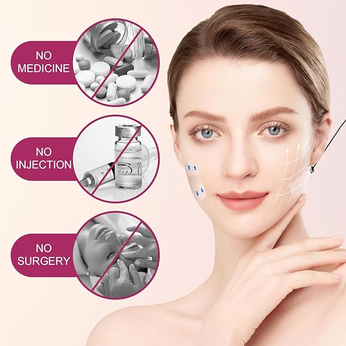160PCS Face Lift Tape Invisible Face Tape Neck Tape Lifting Invisible With String, Silicone Anti Wrinkle Facial Patches V-Shaped Instantly for Facial Wrinkles, for Dounle Chin Forehead Skin Firming