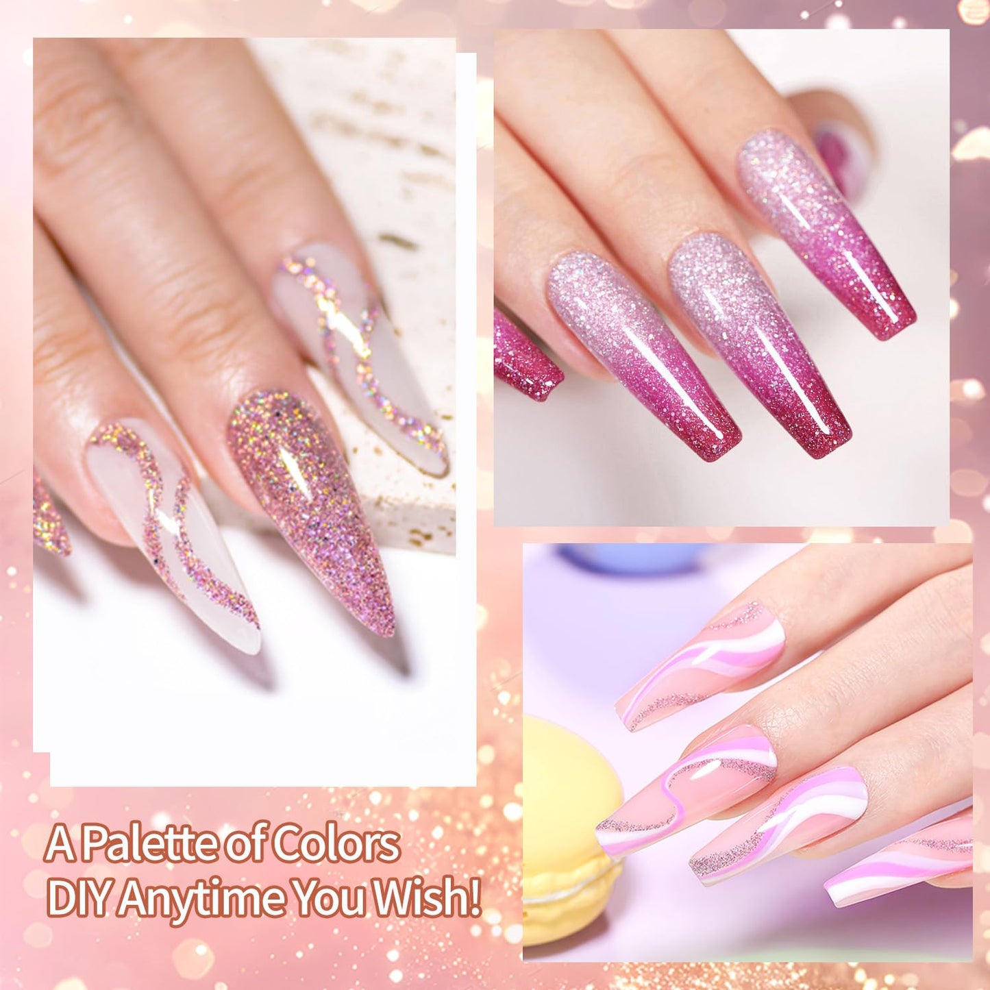 Finger Secret 4 Colors Set Ombre Pat Gel Nail Polish,Sponge Patting Gradient Painting Gel for Nail Art DIY can be Painted,Flower Painted in Salon or Home Use