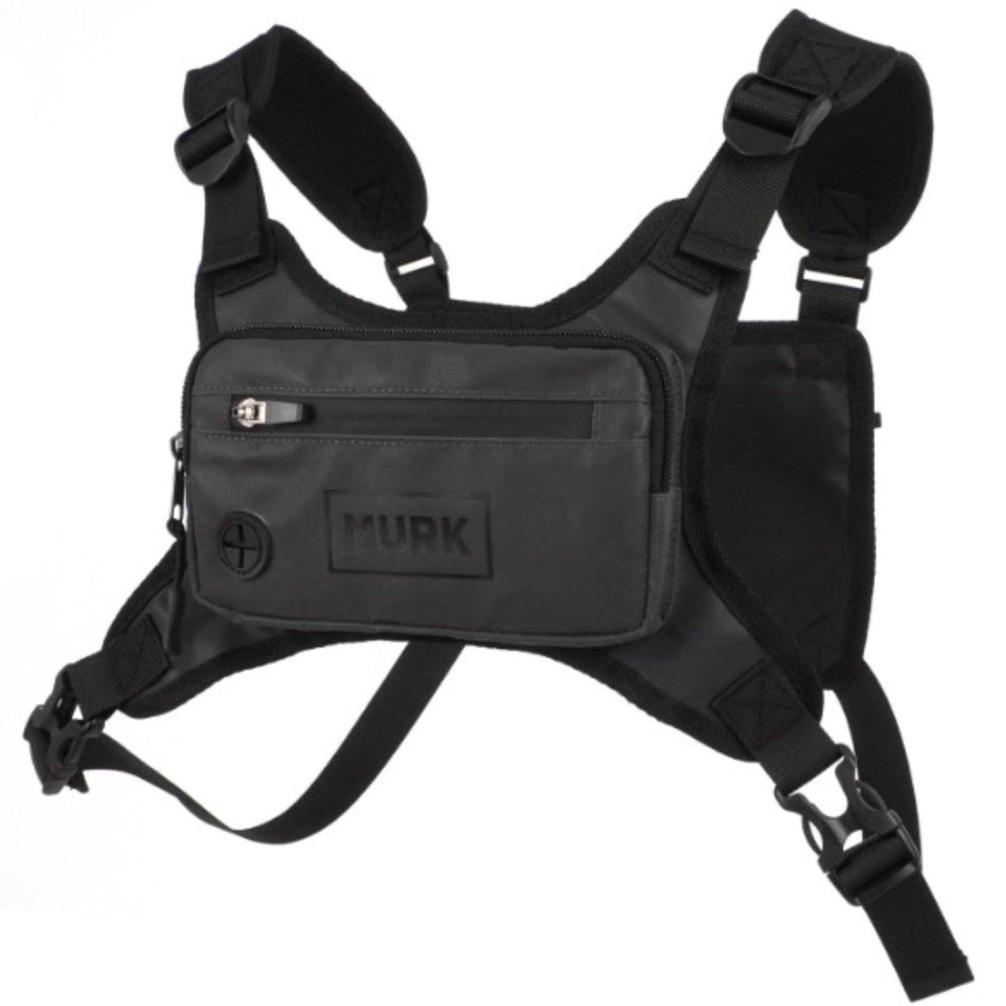 MVRK Water Resistant Chest Pack - Minimalist Running Pack For Workouts, Running Phone Holder With Extra Storage, Lightweight Running Vest, Running Backpack With Reflective Print (Reflective)