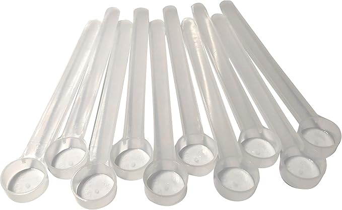 1 mL (1 CC) Long Handle Scoop for Measuring Coffee, Pet Food, Grains, Protein, Spices and Other Dry Goods (Pack of 10)