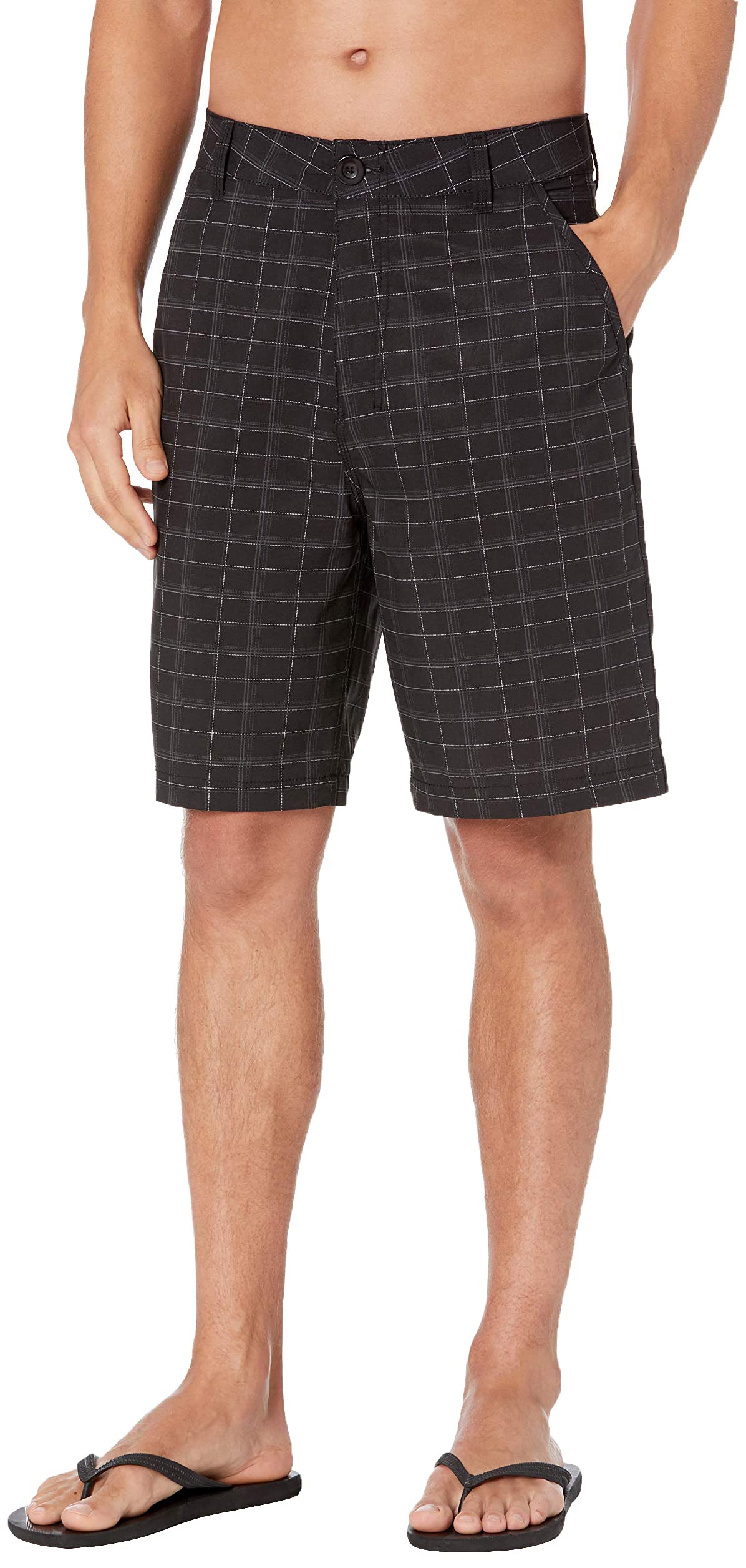 Kanu Surf Men's Highline Stretch Hybrid Boardshort, Black, 32