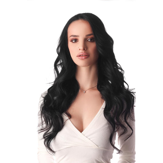 Full Shine Unprocessed Virgin Tape in Hair Extensions Black Hair Extensions Human Hair 22 Inch Machine Remy Tape in Extensions Invisible Tape in Human Hair Extensions 25 Gram Brazilian Hair 10Pcs