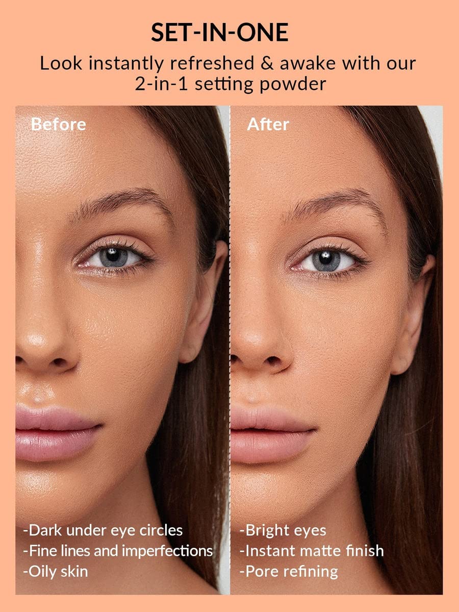 SHEGLAM Insta-Ready Face Powder Loose Under Eye Setting Powder - Toasted Almond