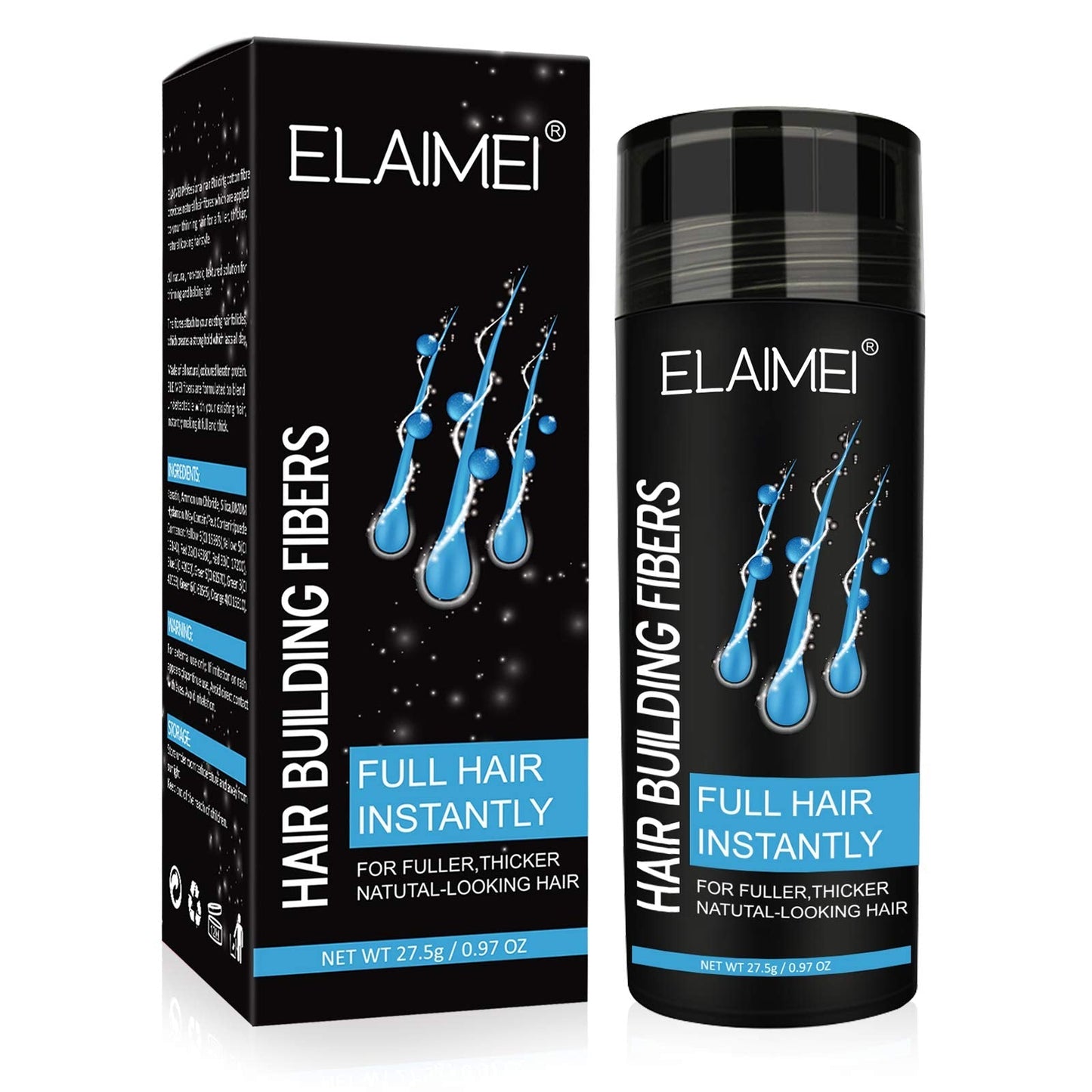 Hairline powder Hair fiber natural hair fiber Apply to men women Get thick hair Conceals Hair Loss (Dark Brown)