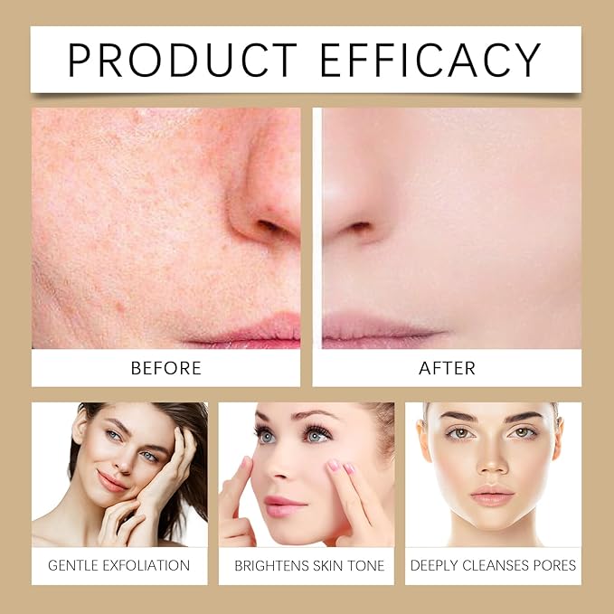 Glow Rice Ampoule Peel Shot Exfoliant Duo Set - Black and White, Gentle Face and Body Exfoliator for Clear Skin (3.38 Fl Oz Each)