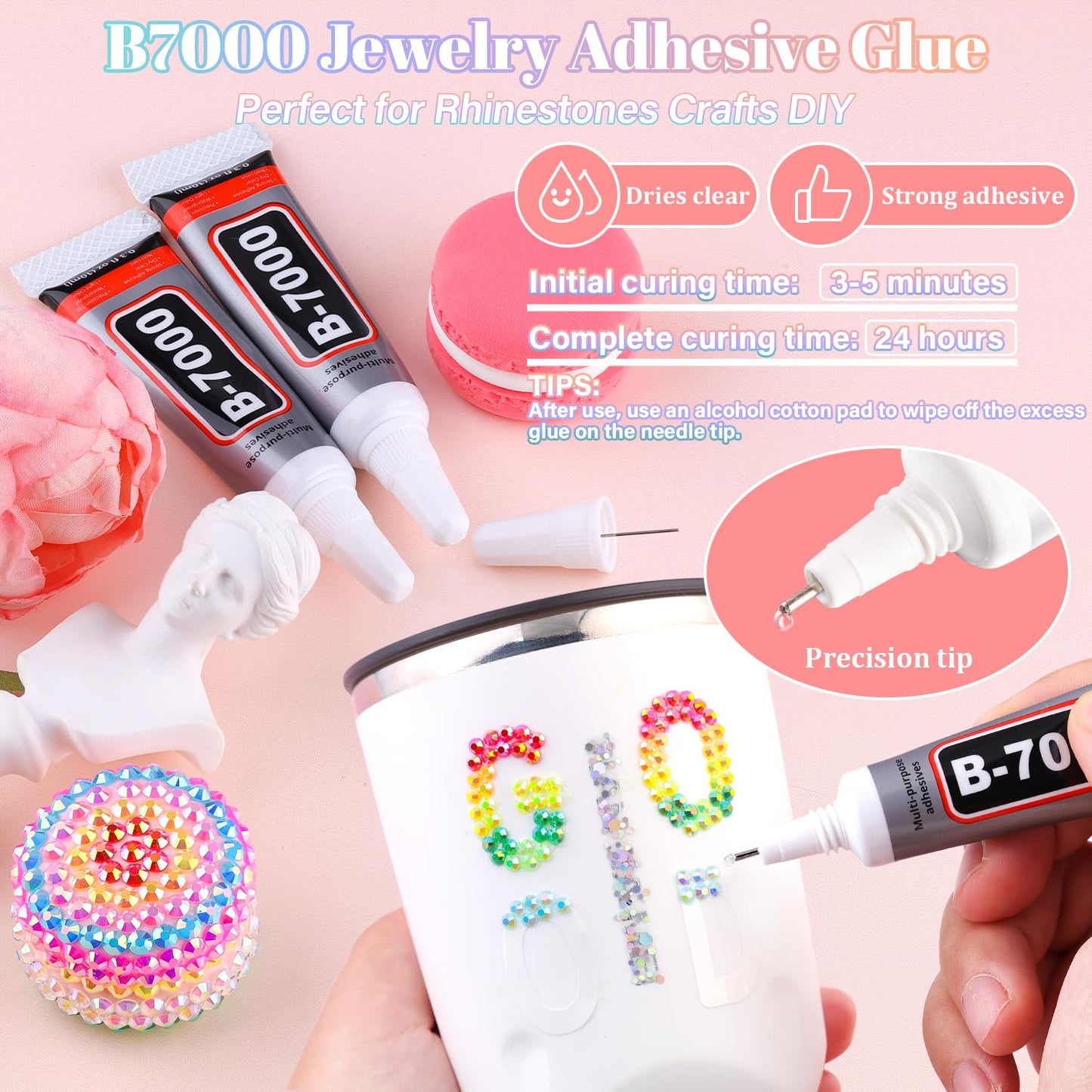16000Pcs Resin Rhinestones for Bedazzling with B7000 Jewelry Glue, 4MM Colorful Gems Flatback Rhinestones for Crafting, Crystal for DIY Crafts Clothing Tumblers Mugs Shoes Fabric Decor Nail Art