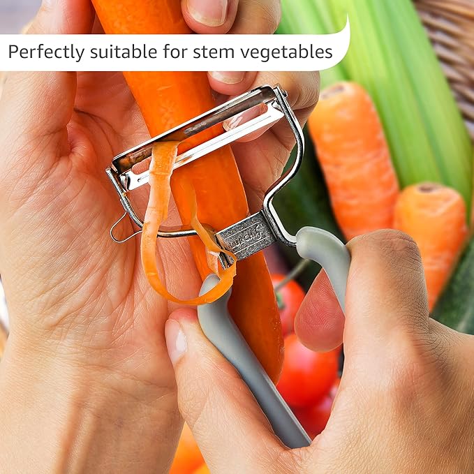 Lurch Germany Asparagus & Stem Vegetables Y Peeler 5.1 x 2.3 Inches / 13 cm x 6 cm - Gray