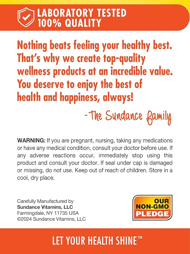 Sundance Folic Acid 800 mcg | 250 Vegetarian Tablets | Essential B-Vitamin | Vegetarian, Non-GMO, and Gluten Free Supplement