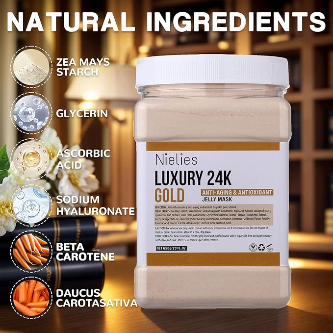 Jelly Mask for Facial Professional- Peel off Hydro Face Mask Powder for Hydrating & Cleaning - 23 Fl oz (24k)