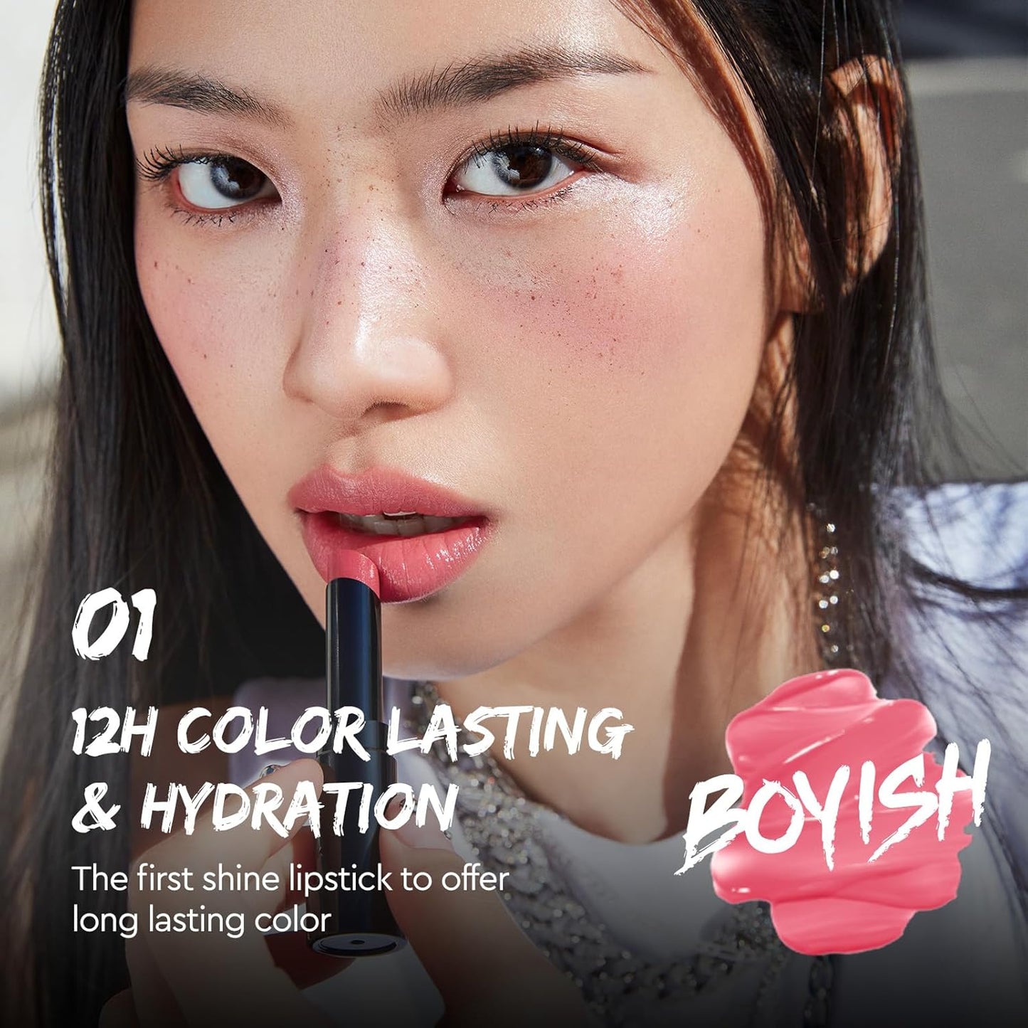 HERA Sensual Tinted Shine Stick 3.5g #297 FEVER | 12HR Long-lasting Lipstick, Sheer & Buildable Lip Tint Stain, Hydrating Formula with Vitamin E, Smooth Finish and Luxurious Korean Makeup