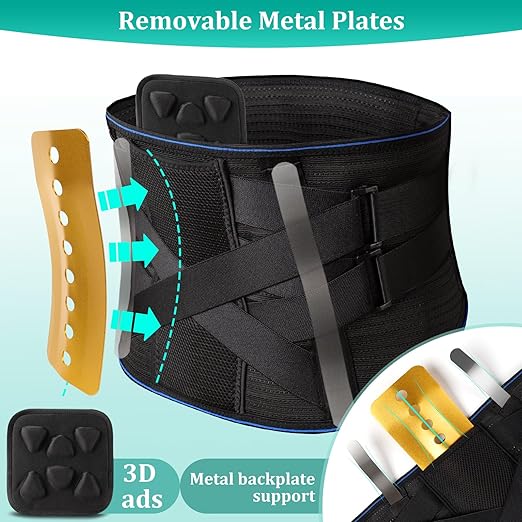 Adjustable Back Brace for Lower Back Pain & Sciatica Relief - Unisex Lumbar Support Belt for Herniated Disc, Posture Correction, Breathable Design for Work, Sports (B73,XX-Large)