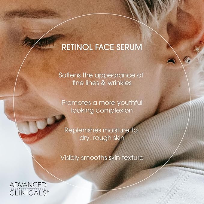 Advanced Clinicals - Retinol Serum For Face, Firming Collagen Serum, Vitamin C Serum Skincare Set, 1.75 Fl Oz, 3pc Set