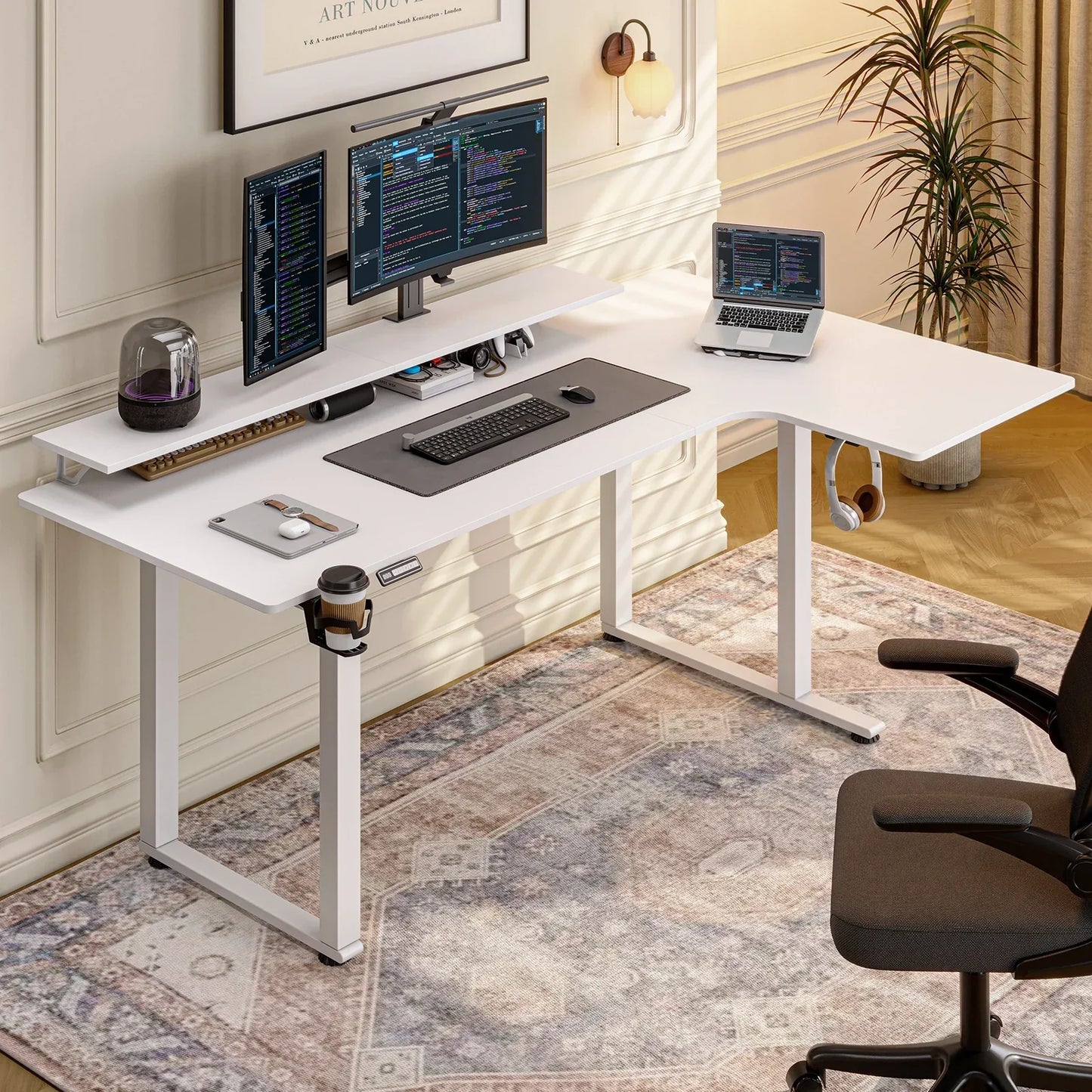 L Shaped Standing Office