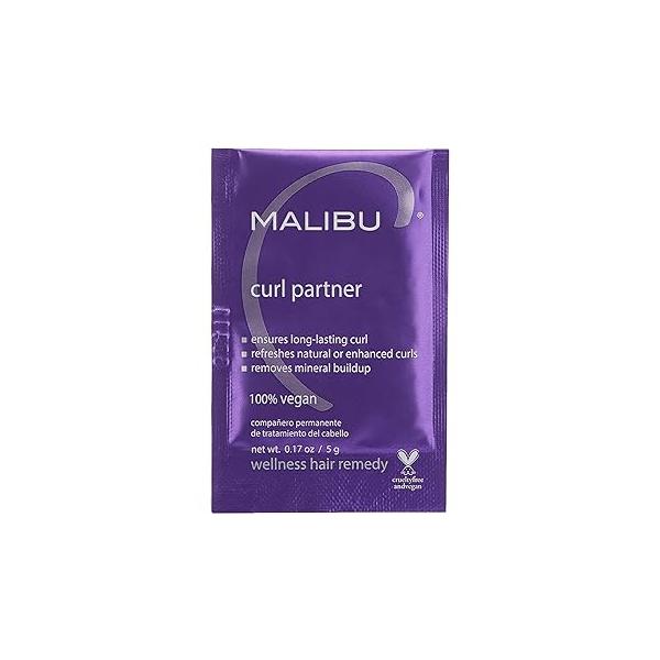 Malibu C Curl Partner Wellness Remedy (1 Packet) - Removes Mineral Build up for Healthier + Bouncier Curly Hair Contains Gentle Antioxidants Care