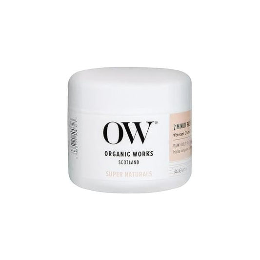 Organic Works Super Naturals 2 Minute Pro Nourish Hair Mask - Hydrating for Damaged Restores Split Ends and Reduces Frizz 5.07 oz