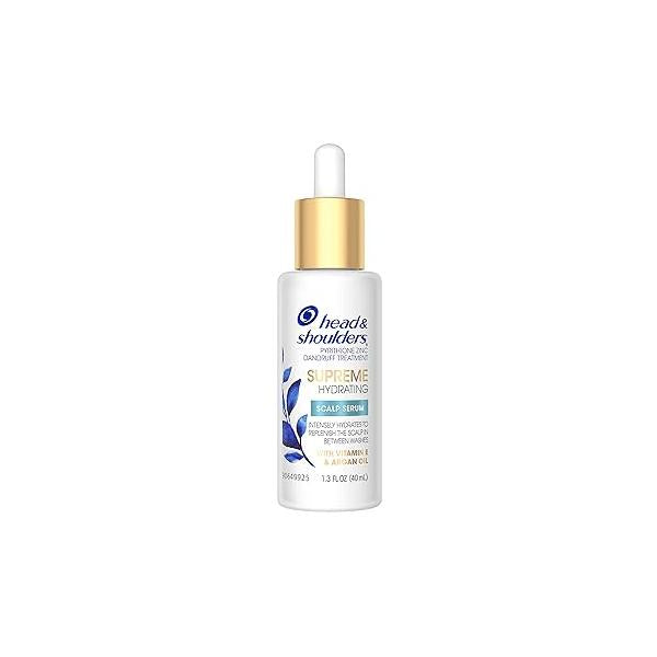 Head & Shoulders Supreme with Argan Oil and Vitamin E, Hydrating Scalp Serum, Fresh, 1.3 Fl Oz