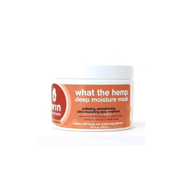 Oyin Handmade What The Hemp Deep Moisture Mask with Hempseed Oil, Pure Honey, Bamboo Extract & Shea Butter |8oz